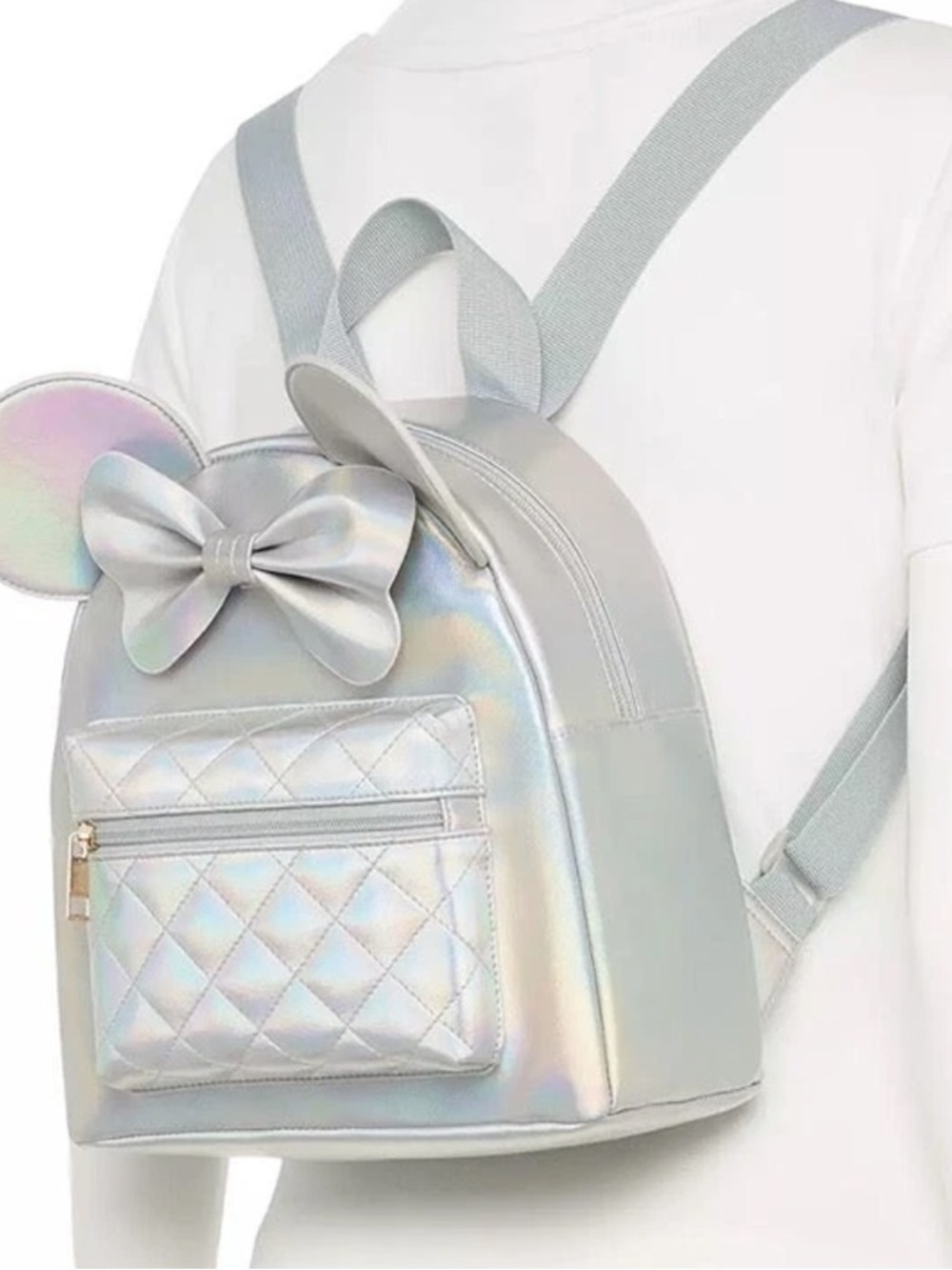 Disney 100 Minnie Mouse Iridescent Pearl Mini Backpack – NWT ✨ - Picture 4 of 11